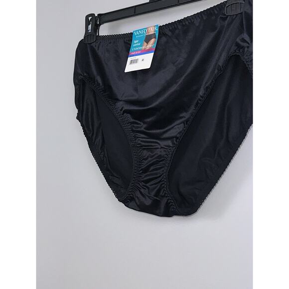 Vanity Fair Radiant Collection Second Skin Satin Plus Size 12 5XL Panties Black - Picture 3 of 8